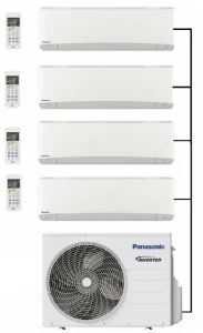 Panasonic CU-4Z80TBE Outdoor Unit - 4 Etherea Indoor Units 3 Panasonic CU-4Z80TBE Outdoor Unit - 4 Etherea Indoor Units